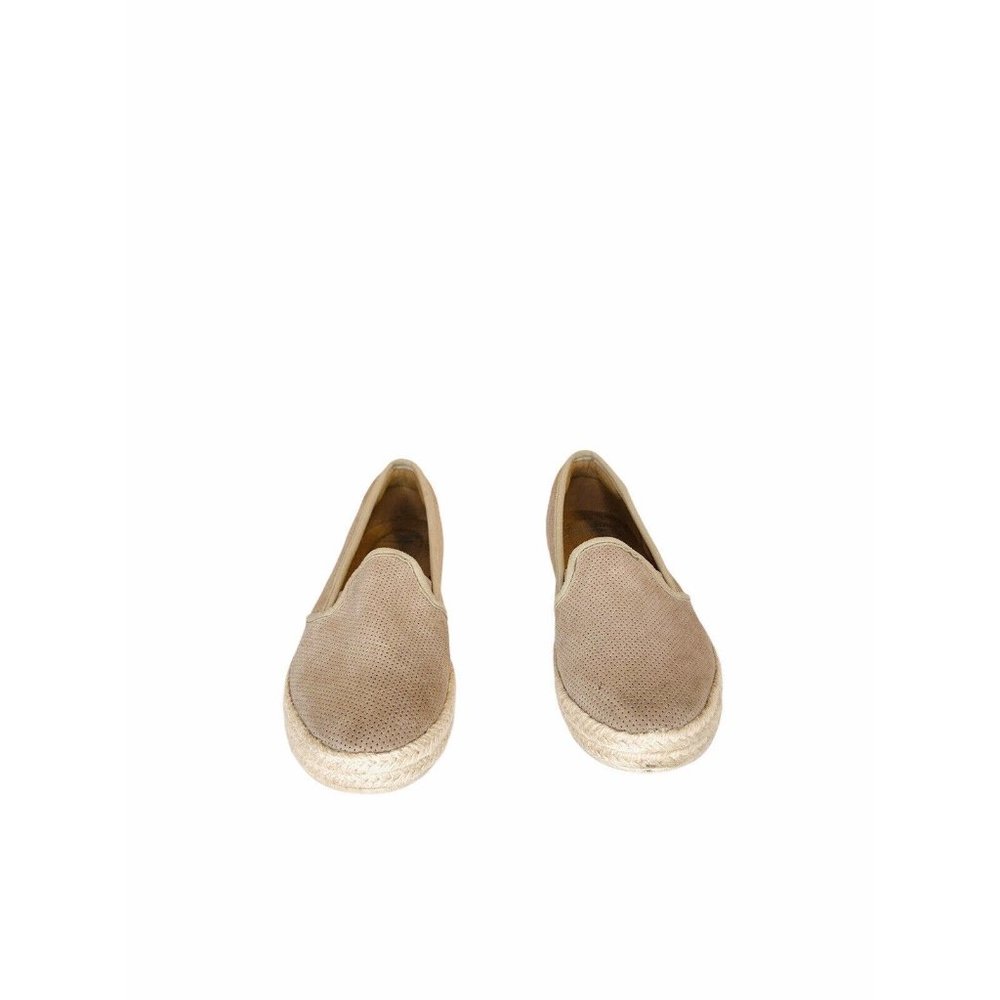 CLARKS Collection Soft Cushion Suede Beige/ Tan Slip On Loafer Shoe Women Sz 9 - Picture 3 of 5